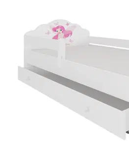 ArtAdrk Detská posteľ CASIMO | Víla so zásuvkou Prevedenie: so zábranou