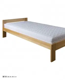 Drewmax Jednolôžková posteľ - masív LK184 | 100 cm buk Morenie: Buk bielený