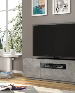 ARTBm TV stolík AURA 150 | betón Variant: s LED osvetlením