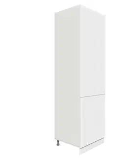 ArtExt Kuchynská skrinka vysoká pre vstavanú chladničku SILVER | D14DL 60 207 Farba korpusu: Biela