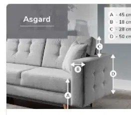 ArtElta Rohová sedacia súprava ASGARD L | univerzálna Farba: Soro 65 / Zigzag 60