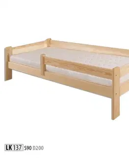 Drewmax Detská posteľ z masívu LK137 | borovica Morenie: Jelša