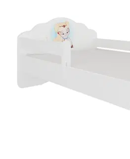 ArtAdrk Detská posteľ CASIMO | so zábranou Prevedenie: Dievča s krídlami