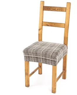 4Home Napínací poťah na sedák na stoličku Comfort Plus Check, 40 - 50 cm, sada 2 ks