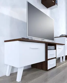 WIP TV stolík NORDIS-14 | 3D Farba: Čierna/biela