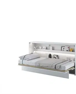Dig-net nábytok Sklápacia posteľ BED CONCEPT BC-06p | biely lesk 90 x 200 cm