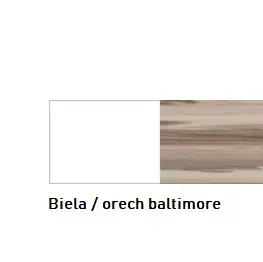 Meblar  Manželská posteľ MORENA Farba: Čierna / orech baltimore
