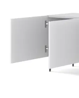 ARTBm TV stolík RAVENNA B 3D 150  | biela matná Prevedenie: Biela matná / čierne nohy