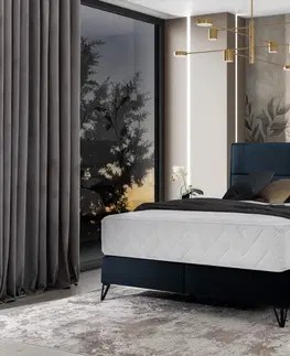 ArtElta Manželská posteľ SAFIRO Boxspring | 140 x 200 cm Farba: Nube 33