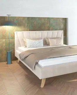 FDM Čalúnená manželská posteľ HEAVEN | 120 x 200 cm Farba: Zelená