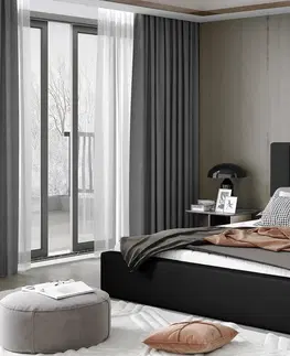 ArtElta Manželská posteľ AUDREY s úložným priestorom | 140 x 200 cm Farba: Hnedá / Dora 28