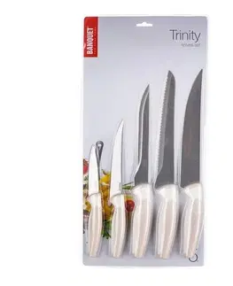 Banquet 5-dielna sada nožov Trinity, krémová