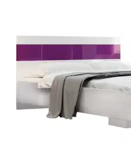 ArtStol Manželská posteľ DUBAJ Farba: Biela / čierny lesk