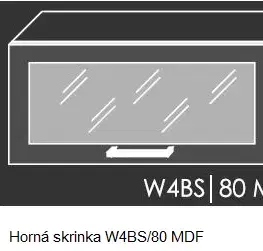 ArtExt Kuchynská linka Brerra - mat Kuchyňa: Horná skrinka W4BS/90 WKF / rám vo farbe dvierok (ŠxVxH) 90 x 36 x 32,5 cm