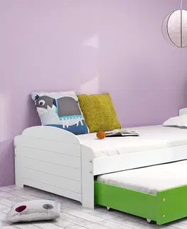 BMS Detská posteľ s prístelkou LILI 2 Farba: biela / ružová
