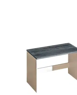 Dolmar Písací stôl ALAN 09 Farba: biela/hnedá