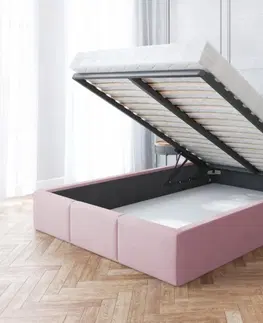 FDM Čalúnená manželská posteľ FRESIA | 180 x 200 cm Farba: Ružová