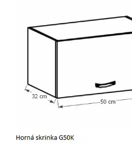 Tempo Kondela Kuchynská linka Provance Provance: Horná skrinka G80S - 80x72x32 cm