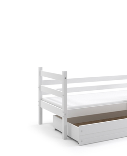 BMS Detská jednolôžková posteľ ERYK | biela Farba: biela / sivá, Rozmer.: 190 x 80 cm