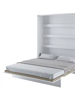 Dig-net nábytok Sklápacia posteľ BED CONCEPT BC-13p | biely lesk 180 x 200 cm