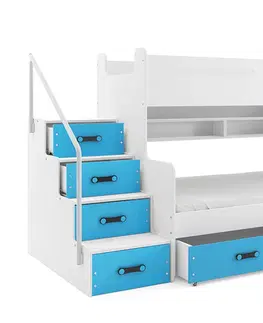 BMS Detská poschodová posteľ MAX 3 Farba: Sivá