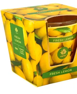 Arome Vonná sviečka v skle Fresh Lemon, 120 g