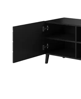 ArtCam TV stolík ABETO 150 Farba: čierna / čierny lesk