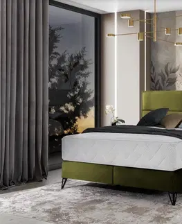 ArtElta Manželská posteľ SAFIRO Boxspring | 140 x 200 cm Farba: Loco 04