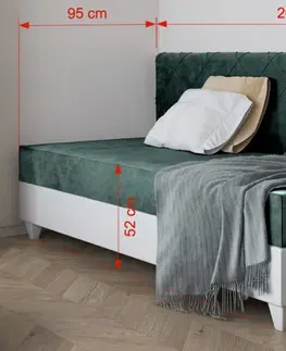 ArtBed Detská posteľ LAGOS II Farba: Zelená