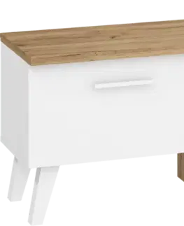 WIP TV stolík NORDIS-13 | 2D2S Farba: craft tobaco/biely