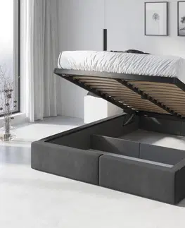 BMS Manželská posteľ HAILEY | bez matraca 160 x 200 cm Farba: Sivá