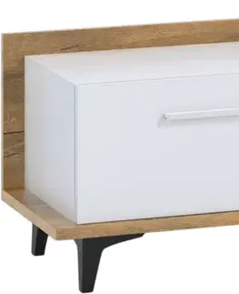 ARTBm TV stolík BOX-08 Farba: craft zlatý / biela / čierna 