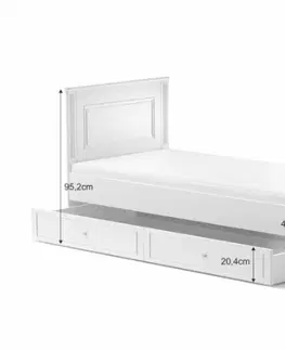ArtBel Detská posteľ INES | 90 x 200 cm Farba: Biela