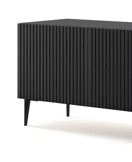 ARTBm TV stolík RAVENNA B 3D 150  | čierna matný Prevedenie: Čierny mat / zlatá podnož