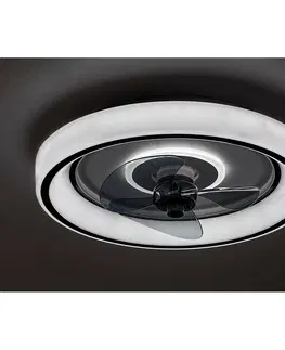 Rabalux 71009 stropný ventilátor s LED svetlom Horacio, čierna