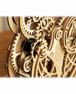 RoboTime 3D drevené mechanické puzzle Sovie hodiny