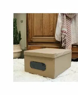 Compactor Skladacia úložná krabica s vekom SMART, taupe