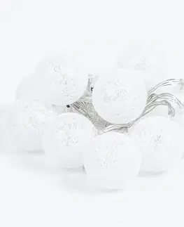 Svetelná reťaz La Balle biela, pr. 4 cm 
