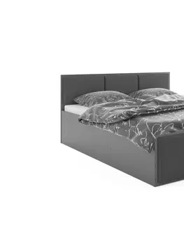 BMS Čalúnená výklopná posteľ PANAMAX 160 Farba: Grafit / biela