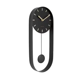 Karlsson 5822BK Dizajnové kyvadlové nástenné hodiny, 50 cm