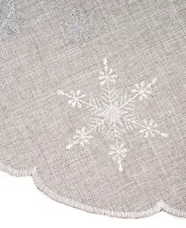 Forbyt Vianočný obrus Hviezdičky sivá, 85 x 85 cm