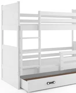 BMS Detská poschodová posteľ RICO | biela 80 x 160 cm Farba: Sivá