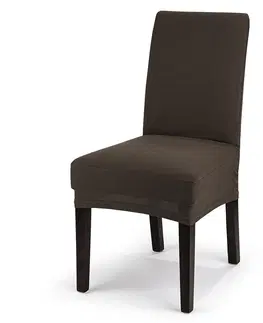 4home Multielastický poťah na stoličku Comfort hnedá, 40 - 50 cm, sada 2 ks