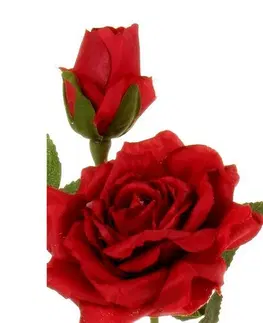 Umelá kvetina Ruža červená, 46 cm