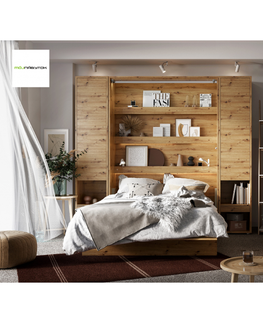 Dig-net nábytok Sklápacia posteľ BED CONCEPT BC-01 | 140 x 200 cm Farba: Sivá