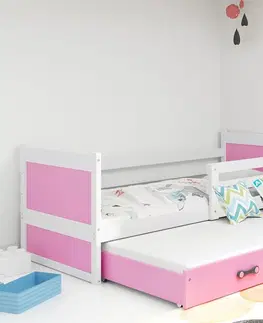 BMS Detská posteľ  s prístelkou RICO 2 | biela 80x190 cm Farba: Biela