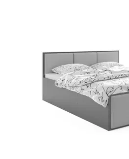 BMS Čalúnená výklopná posteľ PANAMAX 160 Farba: Grafit / biela