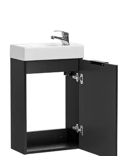 ArtCom Kúpeľňová skrinka s umývadlom ADEL Black U40/1 | 40 cm