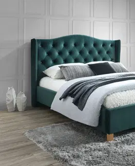 Signal Manželská posteľ ASPEN Velvet  | 140 x 200 cm Farba: Bluvel 14 / sivá