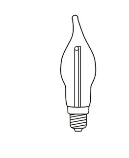 Adventný svietnik s ťahanou žiarovkou LED Filament, biela